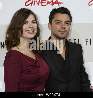 Actress Hayley Atwell and actor Dominic Cooper arrive at a photocall for the film 'The Duchess' during the Rome International Film Festival in Rome on October 25, 2008.   (UPI Photo/David Silpa) Stock Photo