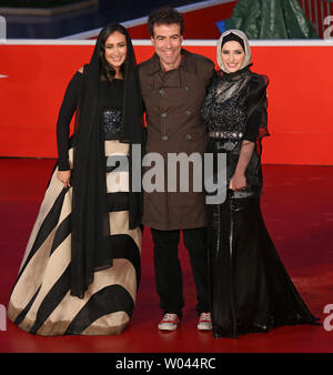 Dana Keilani L Alessio Cremonini C And Sara El Debuch Arrive On Dana Keilani L Alessio Cremonini C And Sara El Debuch Arrive On The Red Carpet Before The Screening Of The Film Border During The 8th Annual Rome Film Festival In Rome On November 12 2013 Upidavid Silpa W044rc 