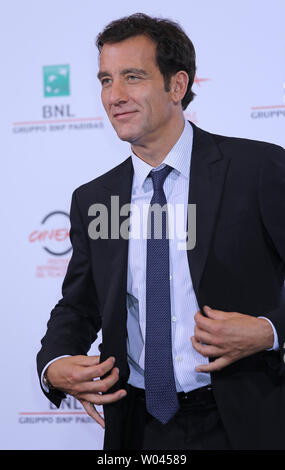 Clive Owen arrives at a photo call for the TV Series 'The Knick' during the 9th annual Rome International Film Festival in Rome on October 17, 2014.   UPI/David Silpa Stock Photo