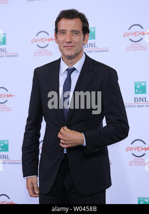 Clive Owen arrives at a photo call for the TV Series 'The Knick' during the 9th annual Rome International Film Festival in Rome on October 17, 2014.   UPI/David Silpa Stock Photo