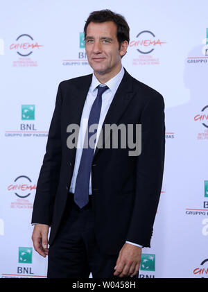 Clive Owen arrives at a photo call for the TV Series 'The Knick' during the 9th annual Rome International Film Festival in Rome on October 17, 2014.   UPI/David Silpa Stock Photo