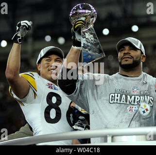 Bevil Super Bowl XL Steelers Hines Ward MVP & Jerome Bettis FDC w/COA  #73/110