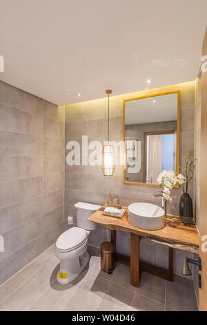 Modern model bathroom space design 3D rendering HD large picture Stock Photo