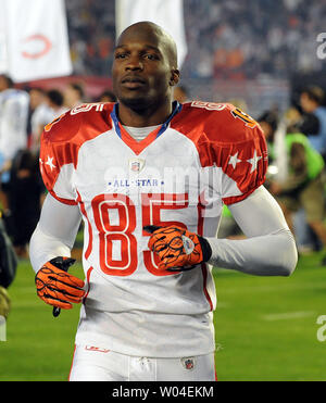 Cincinnati Bengals wide receiver Chad Ochocinco takes the field