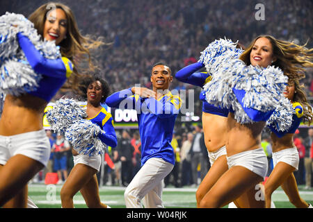 January 30, 2022, Los Angeles, CA, USA: Los Angeles Rams cheerleaders  perform during the NFC Championship game at SoFi Stadium on Sunday, Jan.  30, 2022 in Inglewood. (Credit Image: © Paul Kitagaki