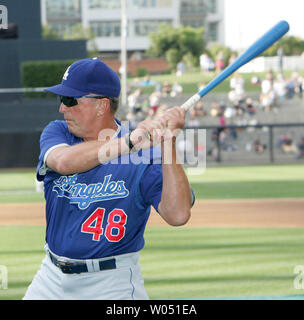 Los Angeles Dodgers bullpen coach Jon Debus during batting practice before  game against the Arizona Diamondbacks at Dodger Stadium in Los Angeles, Cal  Stock Photo - Alamy