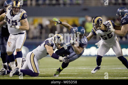 Seattle Seahawks running back Josh Johnson is pictured during an an NFL  preseason football game, Saturday, Aug. 28, 2021, in Seattle. The Seahawks  won 27-0. (AP Photo/Stephen Brashear Stock Photo - Alamy