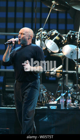 Phil Collins of Genesis performs in concert at the HP Pavilion in San Jose, California on October 09, 2007 during their 'Turn It On Again' tour. (UPI Photo/Daniel Gluskoter) Stock Photo
