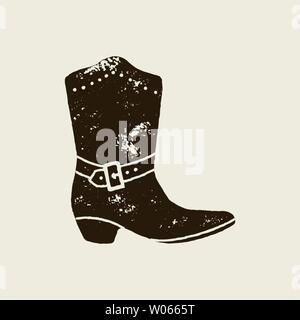 cowboy boot, hand drawing, vector Stock Vector Image & Art - Alamy