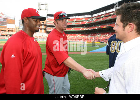 Adam Dunn of the Cincinnati Reds before a 2002 MLB season game