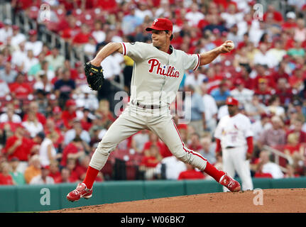 Philadelphia Phillies starting pitcher Jamie Moyer stands on the