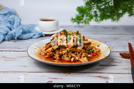 drooling chicken, stick chicken. Stock Photo