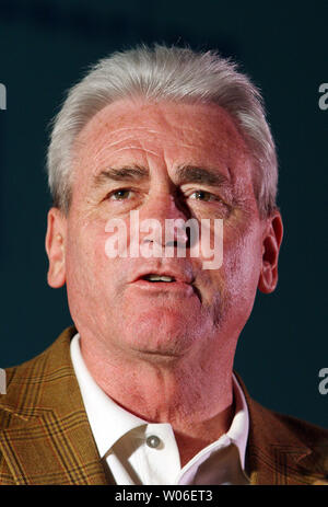 Terrence O'Sullivan, General President of the Laborers' International Union of North America, delivers remarks during a dinner in Marion, Illinois on May 8, 2008. (UPI Photo/Bill Greenblatt) Stock Photo