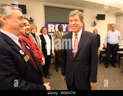 Rep. Roy Blunt (R-MO) announce that he is planing to run for the Missouri U.S. Senate seat in 2010, in St. Louis on February 19, 2009. Blunt, from Southwest Missouri, was the House Republican whip for the 110th United States Congress. (UPI Photo/Bill Greenblatt) Stock Photo