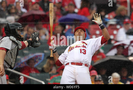 St. Louis Cardinals Corey Patterson in a game against the Florida Marlins  at Sun Life Stadium in Miami, Fl. August 6, 2011.(AP Photo/Tom DiPace Stock  Photo - Alamy