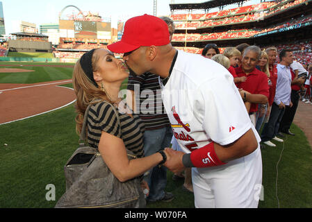 St. Louis Cardinals Albert Pujols and family, baby Sophia, son