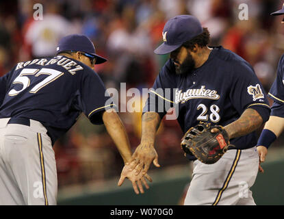 National League Milwaukee Brewers #57 Francisco Rodriguez 2015 MLB