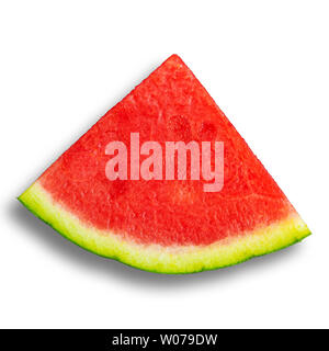 slice of fresh juicy watermelon isolated on white background Stock Photo