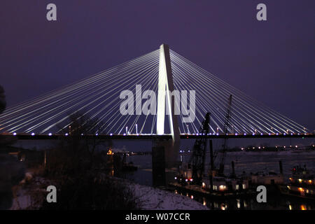 Stan Musial Veterans Memorial Bridge at Night - St. Louis Missouri