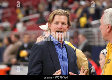 St. Louis Rams General Manager Les Sneed talks with friends on the field before a game against the Tampa Bay Buccaneers at the Edward Jones Dome in St. Louis on December 17, 2015. Photo by Bill Greenblatt/UPI Stock Photo