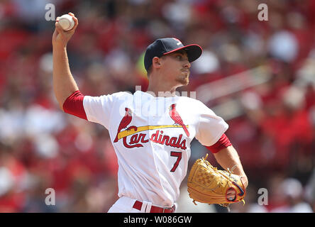 Cincinnati Reds pitcher Luke Weaver looks out of the dugout during the ...