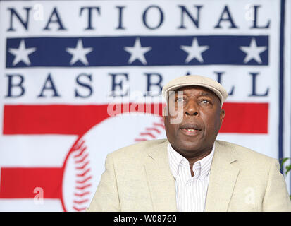 National Baseball Hall of Fame member Willie McCovey, pictured in this July 27, 2008 file photo in Cooperstown, New York,has died at the age of 80, on October 31, 2018. The San Francisco Giants announced McCovey's death, saying the hitter passed 'peacefully' in the afternoon 'after losing his battle with ongoing health issues.' A former first baseman and left fielder, McCovey was a career .270 hitter with 521 home runs and 1,555 RBIs in 22 major league seasons, 19 of them with the Giants. He also played for the Athletics and Padres. File Photo by Bill Greenblatt/UPI Stock Photo