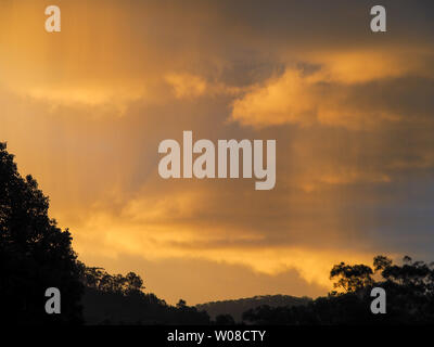 Golden hour glorious sunset Stock Photo