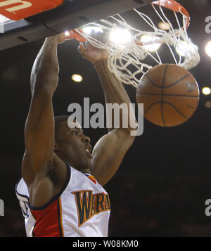 The Golden State Warriors' Kelenna Azubuike is shown during a game ...