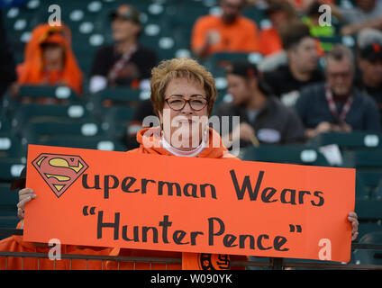 San Francisco Giants World Series Auction: 2014 Game-Used World Series Road  Jersey worn by #8 Hunter Pence on WS Game 1 vs. Kansas City Royals