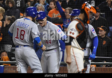 August 27, 2017: Chicago Cubs' Javier Baez (9) in actionduring the MLB game  between the Chicago Cubs and Philadelphia Phillies at Citizens Bank Park in  Philadelphia, Pennsylvania. Christopher Szagola/CSM Stock Photo - Alamy