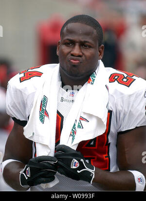 Tampa Bay Buccaneers running back Cadillac Williams (24) during the NFL  football game between the New York Jets and Tampa bay Buccaneers at Raymond  James Stadium in Tampa, Florida. The Jets defeated