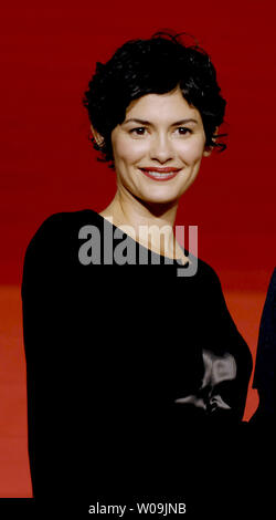 French actress Audrey Tautou attends the Japanese premiere of the film 'Coco Avant Chanel' in Tokyo, Japan, on September 7, 2009.     UPI/Keizo Mori Stock Photo