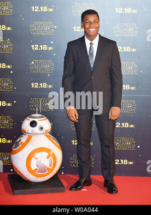 Actor John Boyega attends the Japan Premiere for the film 'Star Wars: The Force Awakens' in Tokyo, Japan on December 10. 2015.     Photo by Keizo Mori/UPI Stock Photo