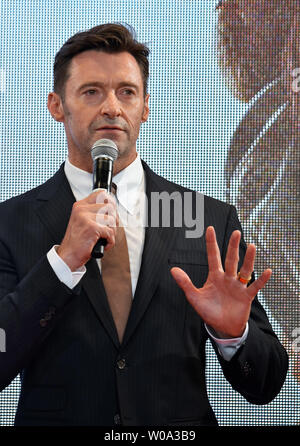 Actor Hugh Jackman attends the Japan premiere for the film 'Logan' in Tokyo, Japan on May 24, 2017.     Photo by Keizo Mori/UPI Stock Photo