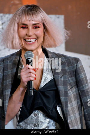 (L-R)Actress Noomi Rapace attends the Japan premier for the film 'Bright' in Tokyo, Japan on December 19, 2017.     Photo by Keizo Mori/UPI Stock Photo