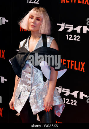 (L-R)Actress Noomi Rapace attends the Japan premier for the film 'Bright' in Tokyo, Japan on December 19, 2017.     Photo by Keizo Mori/UPI Stock Photo