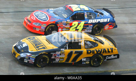 Matt Kenseth in the 17 DeWalt Power Tools Ford races Jeff