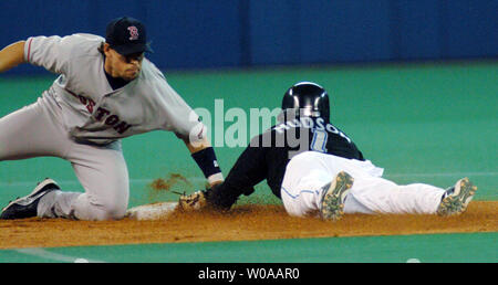 Boston Red Sox's Mark Bellhorn rounds the bases after hitting a
