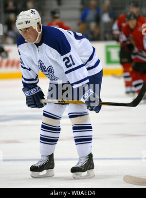 Former Toronto Maple Leafs great Borje Salming, surrounded by
