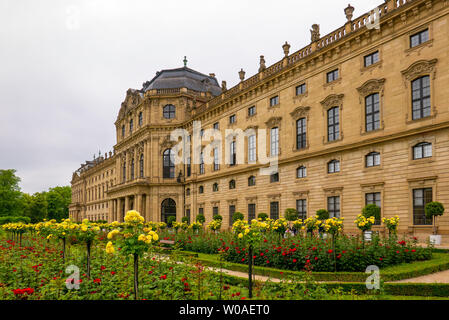 WURZBURG, GERMANY - JUNE 12, 2019: Wurzburg Residence with the Court Garden Stock Photo