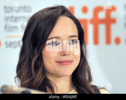Ellen Page attends the Toronto International Film Festival press conference for 'Whip It' at the Sutton Place Hotel in Toronto, Ontario on September 15, 2009.  UPI /Christine Chew Stock Photo