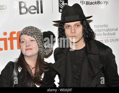 White Stripes' Jack and Meg White arrive for the world premiere of the documentary 'The White Stripes: Under Great White Northern Lights' during the Toronto International Film Festival at the Elgin Theater in Toronto, Canada on September 18, 2009.  UPI /Christine Chew Stock Photo