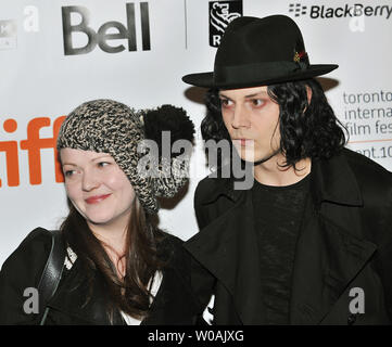 White Stripes' Jack and Meg White arrive for the world premiere of the documentary 'The White Stripes: Under Great White Northern Lights' during the Toronto International Film Festival at the Elgin Theater in Toronto, Canada on September 18, 2009.  UPI /Christine Chew Stock Photo