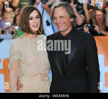 Actors Keira Knightley and Viggo Mortensen arrive for the world premiere gala screening of 'A Dangerous Method' at Roy Thomson Hall during the Toronto International Film Festival in Toronto, Canada on September 10, 2011.  UPI/Christine Chew Stock Photo