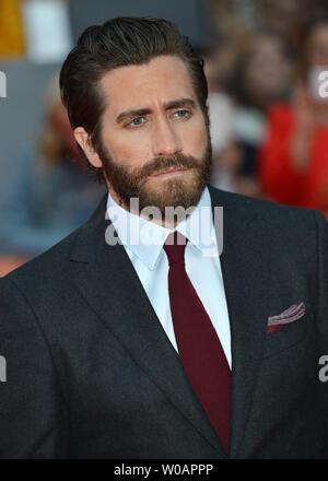 Jake Gyllenhaal arrives at the world premiere of 'Demolition' at Roy Thomson Hall on opening night of the Toronto International Film Festival in Toronto, Canada on September 10, 2015. Photo by Christine Chew/UPI Stock Photo