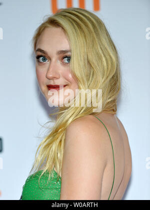 Dakota Fanning arrives at the world premiere of 'American Pastoral' at the Princess of Wales Theatre during the Toronto International Film Festival in Toronto, Canada on September 9, 2016. Photo by Christine Chew/UPI Stock Photo