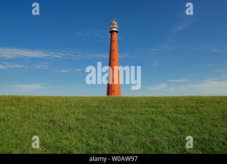 huisduinen, noord holland/ nehterlands - august 04, 2013: lange jaap lighthouse at the northse coast near den helder Stock Photo
