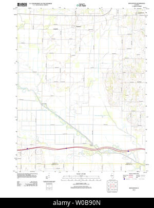 USGS TOPO Map Illinois IL Boyleston 20120807 TM Restoration Stock Photo