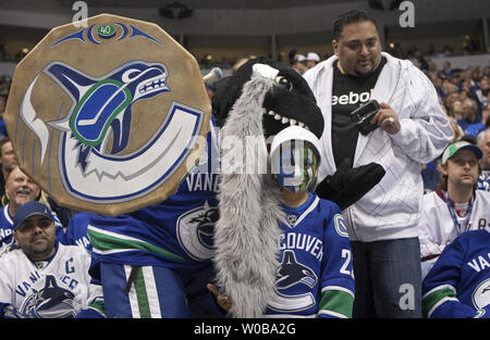 Vancouver Canucks fans arrive for the Stanley Cup Final between the Vancouver  Canucks and Boston Bruins at Rogers Arena in Vancouver British Columbia on  June 15, 2011. UPI/Heinz Ruckemann Stock Photo - Alamy
