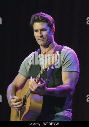 Australian singer Pete Murray performs to an intimate but enthusiastic crowd including many Australian expats at the Rio Theatre in Vancouver, British Columbia, June 29, 2014 as he kicks off a cross Canada tour to support his November 2013 self-titled EP release which was exclusive to Canada and includes many of his most well-known songs. Murray who has several albums which have reached number one on the Australian music charts will be playing select dates alongside renowned Canadian artists including JUNO Award winners Matthew Good, Chantal Kreviazuk and Serena Ryder.  UPI/Heinz Ruckemann Stock Photo